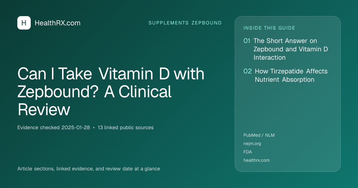 Evidence overview for Can I Take Vitamin D with Zepbound? A Clinical Review
