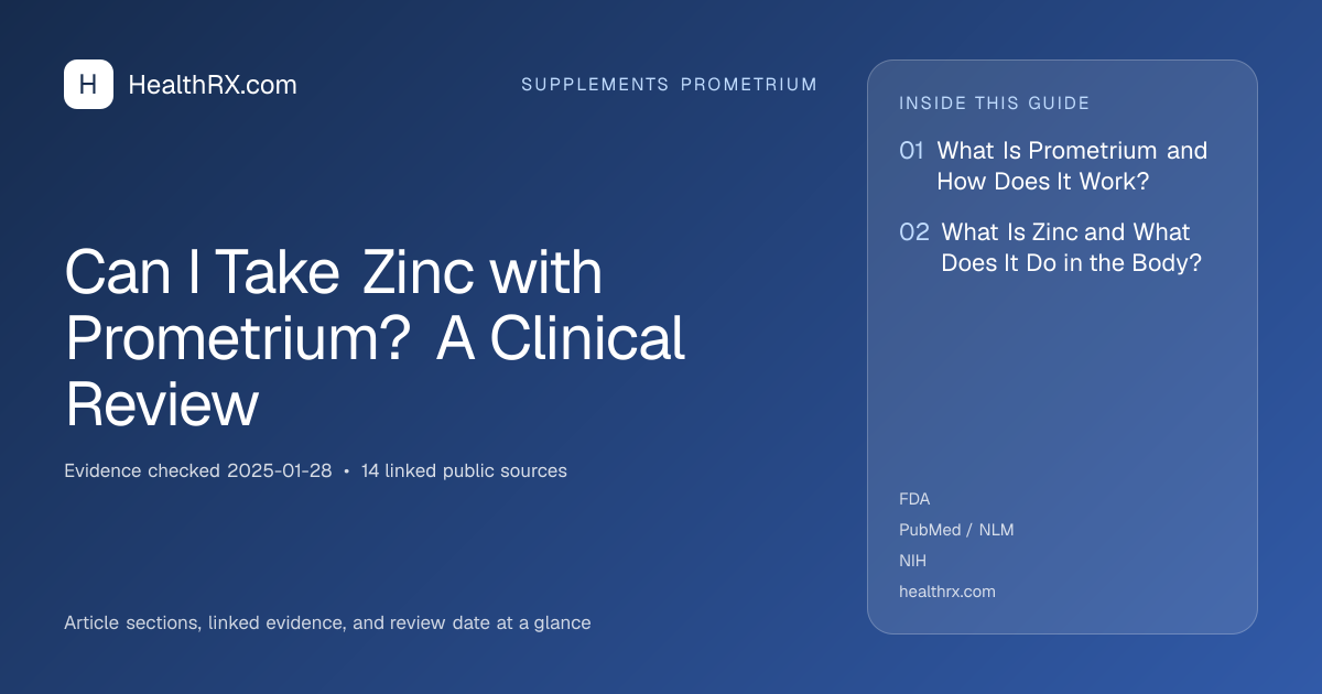 Evidence overview for Can I Take Zinc with Prometrium? A Clinical Review