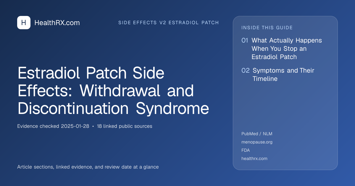 Evidence overview for Estradiol Patch Side Effects: Withdrawal and Discontinuation Syndrome