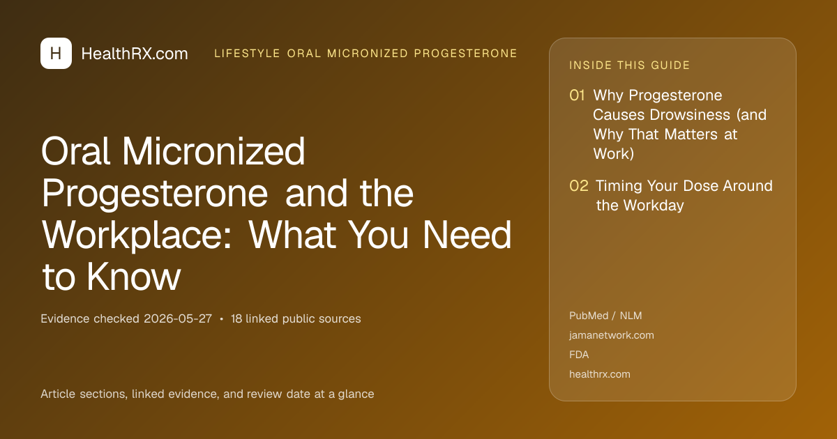 Evidence overview for Oral Micronized Progesterone and the Workplace: What You Need to Know