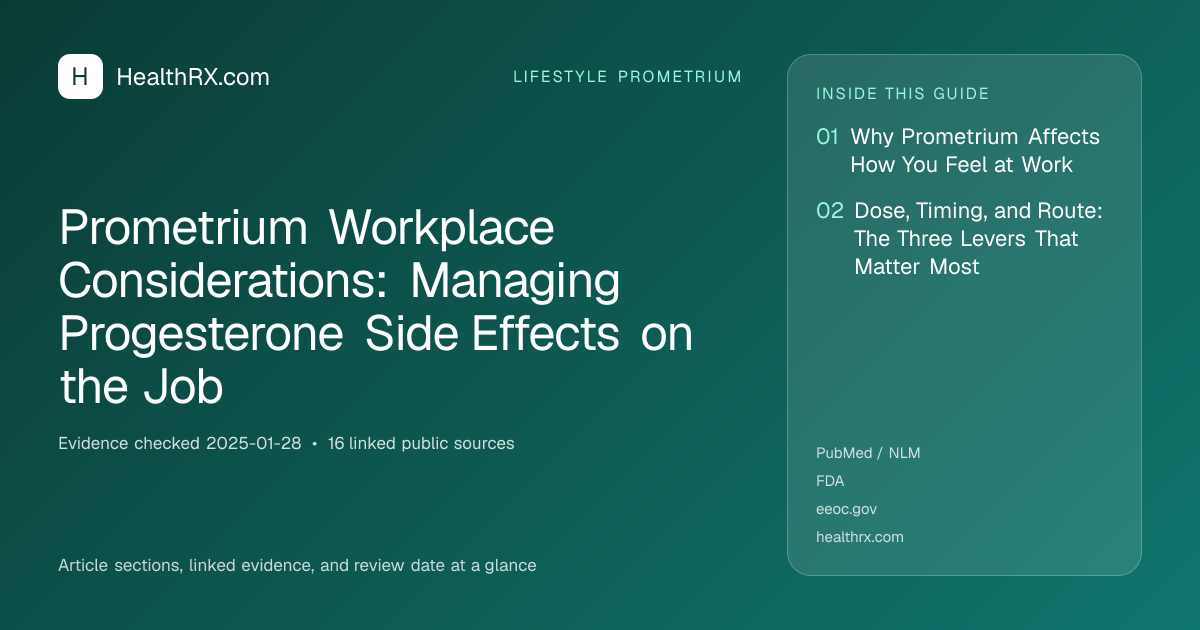 Evidence overview for Prometrium Workplace Considerations: Managing Progesterone Side Effects on the Job