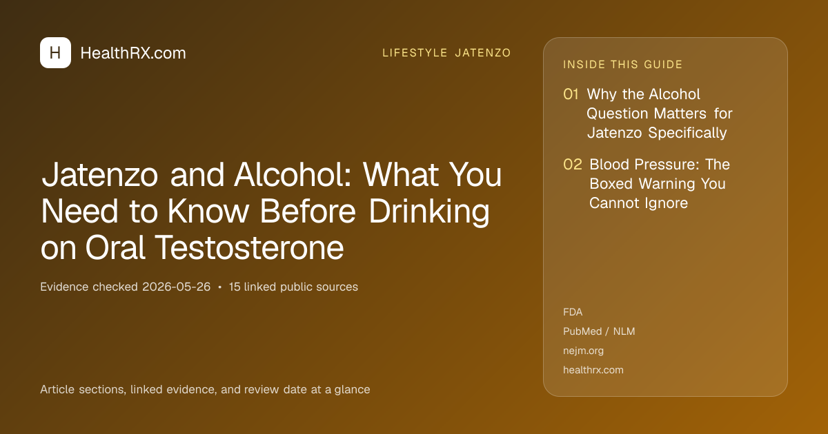 Evidence overview for Jatenzo and Alcohol: What You Need to Know Before Drinking on Oral Testosterone
