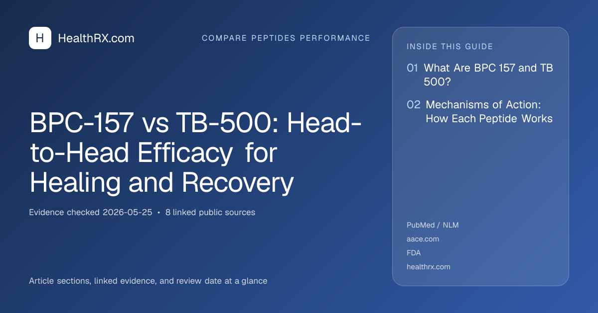 Evidence overview for BPC-157 vs TB-500: Head-to-Head Efficacy for Healing and Recovery
