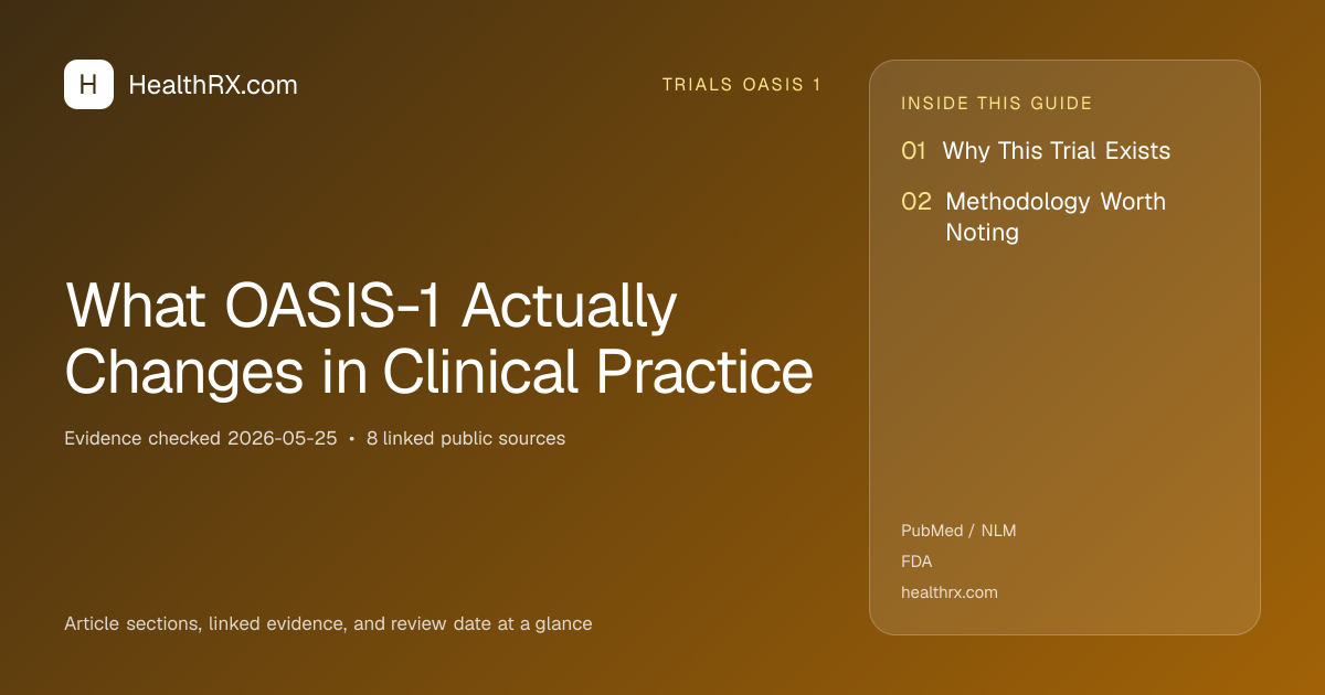 Evidence overview for What OASIS-1 Actually Changes in Clinical Practice