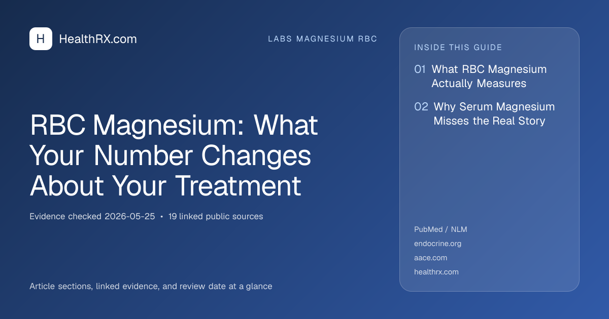 Evidence overview for RBC Magnesium: What Your Number Changes About Your Treatment
