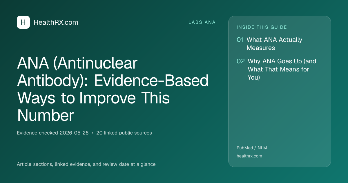 Evidence overview for ANA (Antinuclear Antibody): Evidence-Based Ways to Improve This Number
