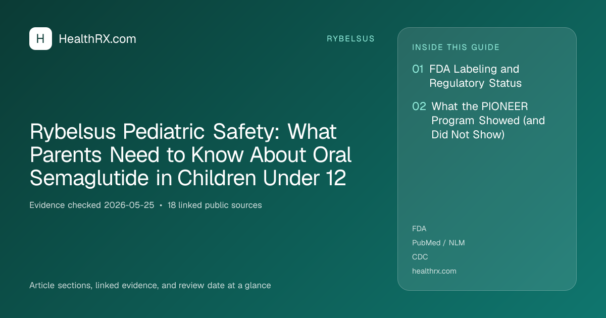 Evidence overview for Rybelsus Pediatric Safety: What Parents Need to Know About Oral Semaglutide in Children Under 12