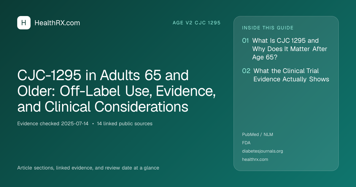 Evidence overview for CJC-1295 in Adults 65 and Older: Off-Label Use, Evidence, and Clinical Considerations