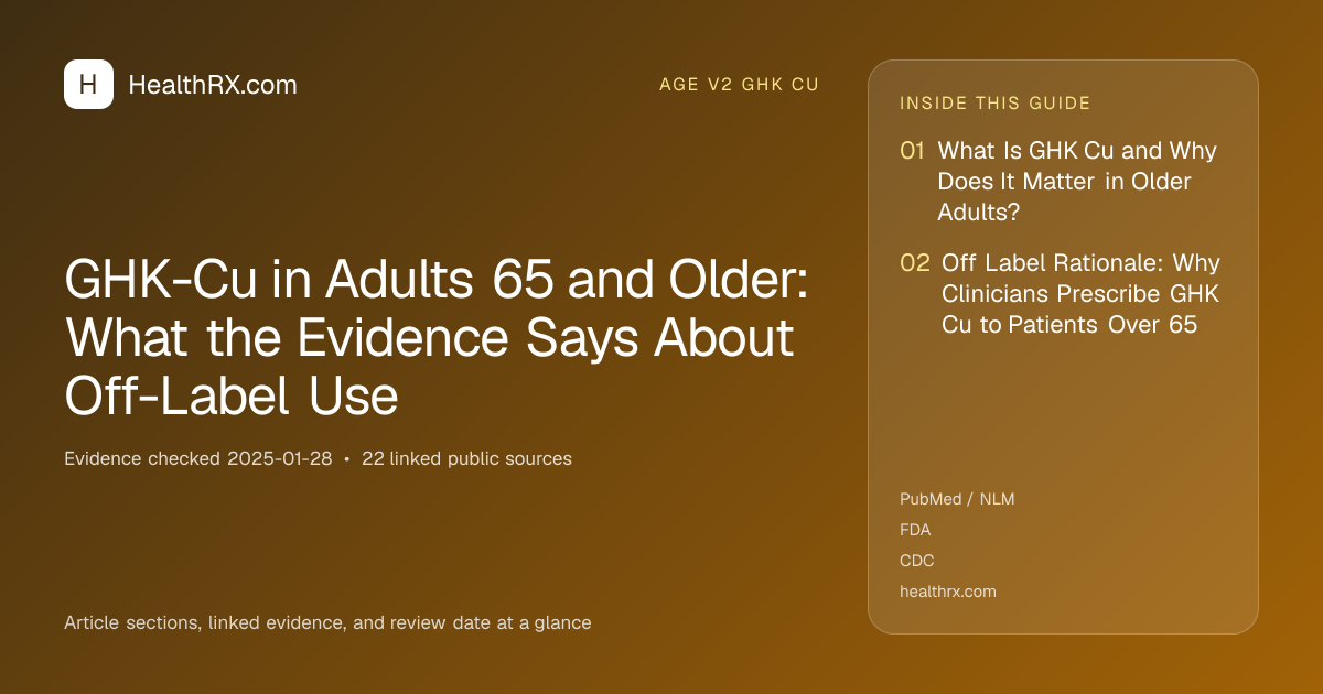Evidence overview for GHK-Cu in Adults 65 and Older: What the Evidence Says About Off-Label Use