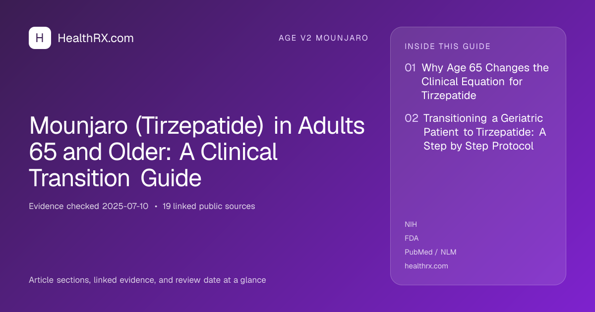 Evidence overview for Mounjaro (Tirzepatide) in Adults 65 and Older: A Clinical Transition Guide