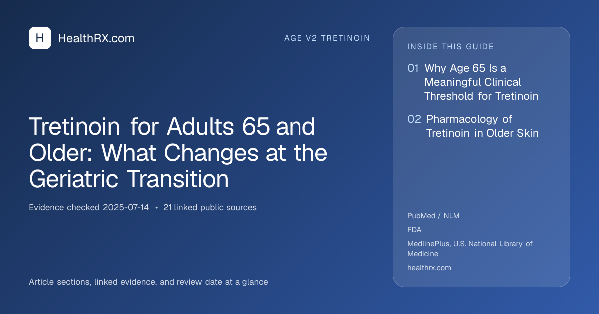 Evidence overview for age v2 tretinoin: Tretinoin for Adults 65 and Older: What Changes at the Geriatric Transition