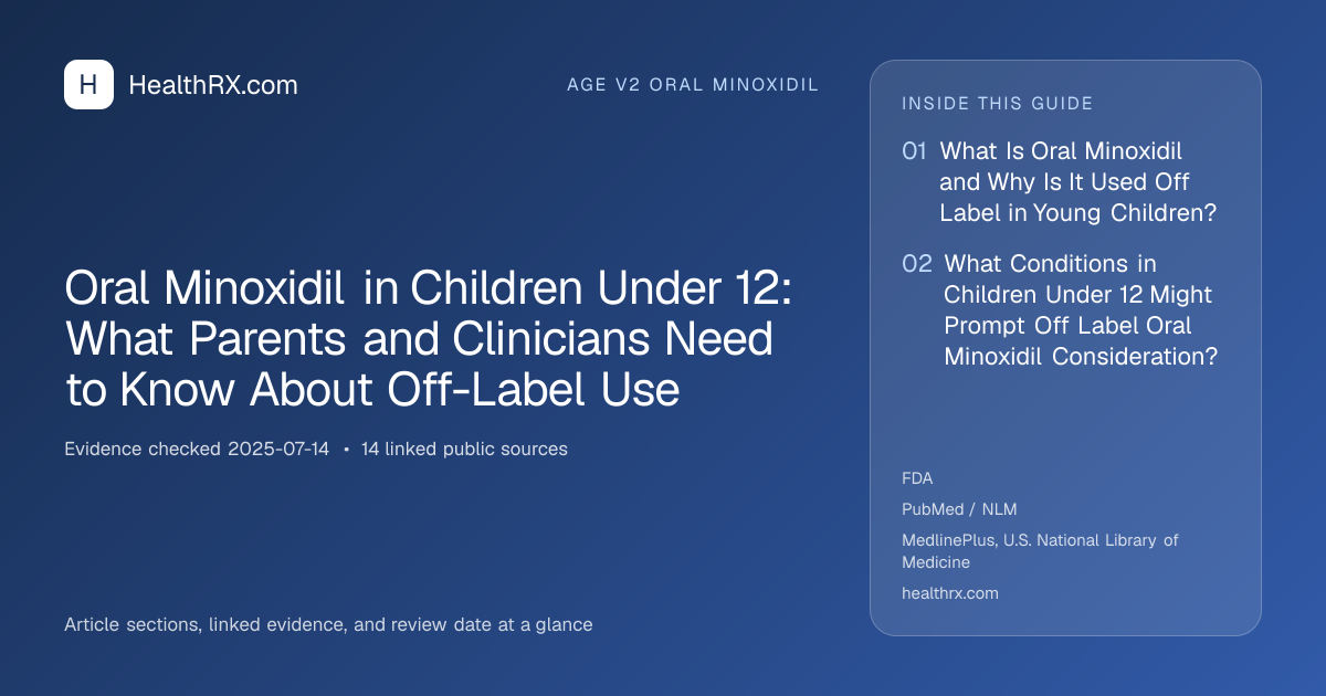 Evidence overview for Oral Minoxidil in Children Under 12: What Parents and Clinicians Need to Know About Off-Label Use