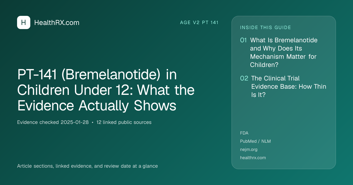 Evidence overview for PT-141 (Bremelanotide) in Children Under 12: What the Evidence Actually Shows