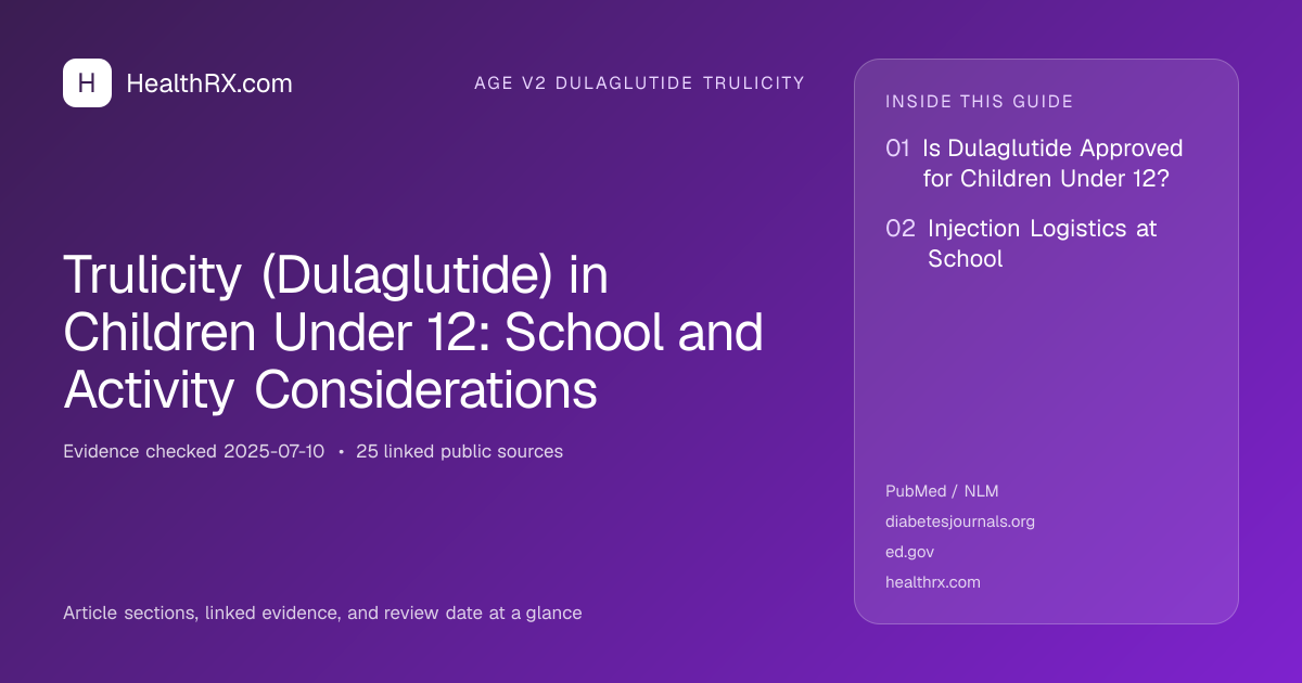Evidence overview for Trulicity (Dulaglutide) in Children Under 12: School and Activity Considerations