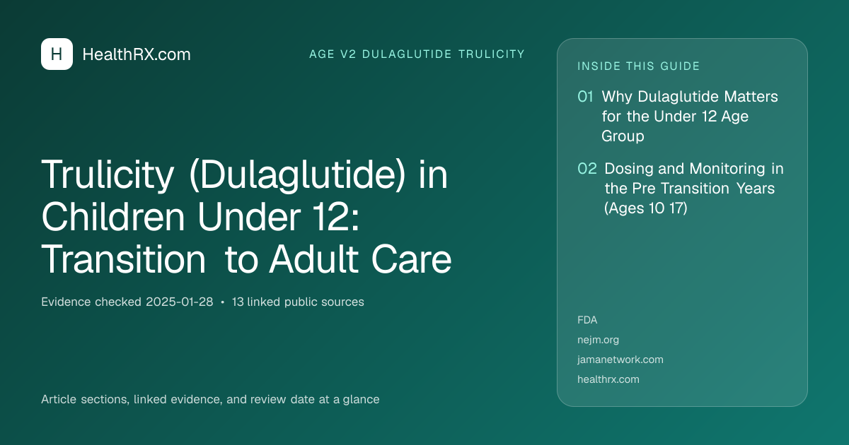 Evidence overview for Trulicity (Dulaglutide) in Children Under 12: Transition to Adult Care