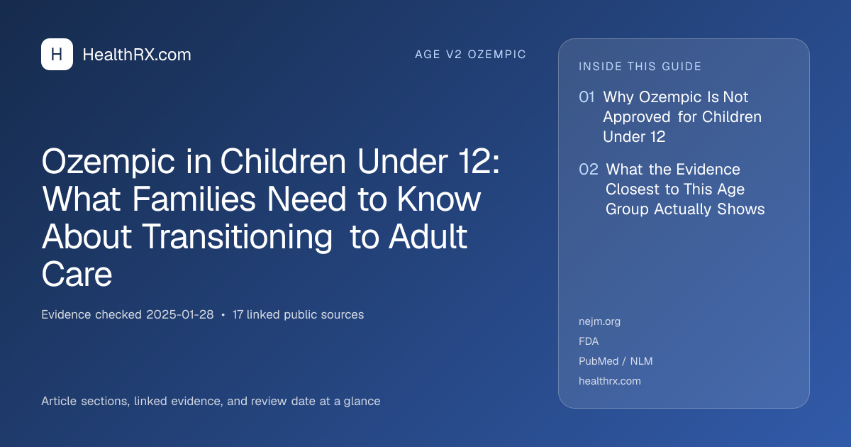 Evidence overview for Ozempic in Children Under 12: What Families Need to Know About Transitioning to Adult Care
