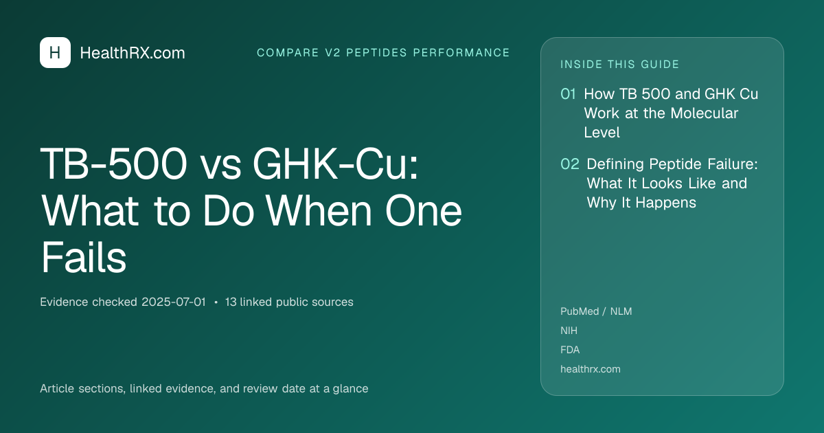 Evidence overview for TB-500 vs GHK-Cu: What to Do When One Fails