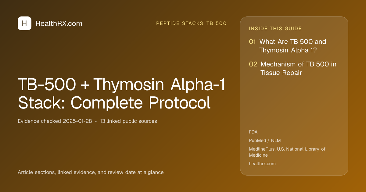 Evidence overview for TB-500 + Thymosin Alpha-1 Stack: Complete Protocol
