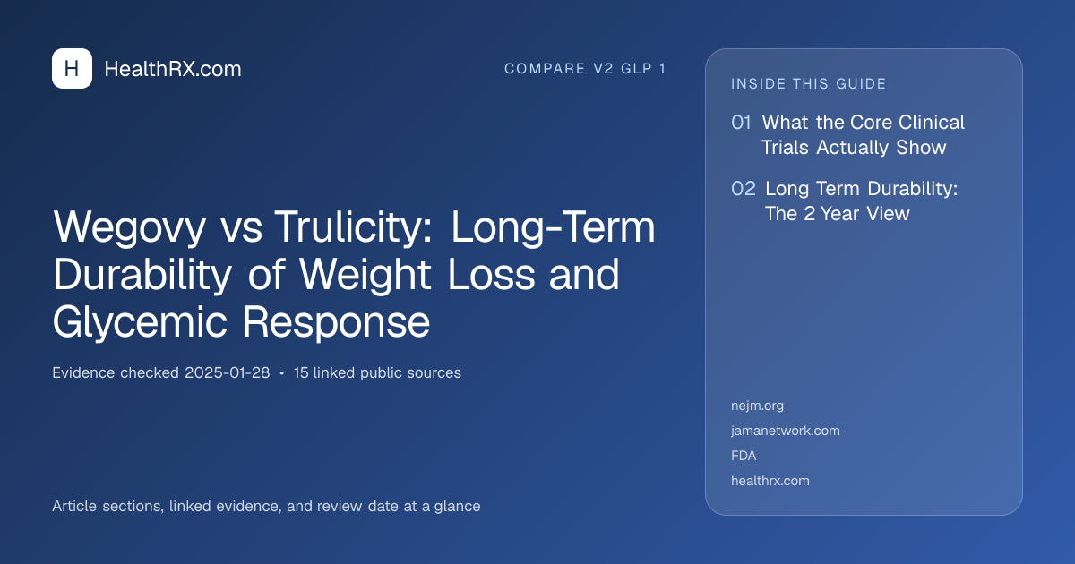 Evidence overview for Wegovy vs Trulicity: Long-Term Durability of Weight Loss and Glycemic Response