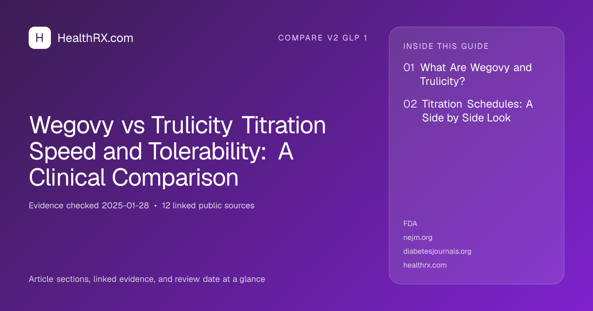 Evidence overview for Wegovy vs Trulicity Titration Speed and Tolerability: A Clinical Comparison