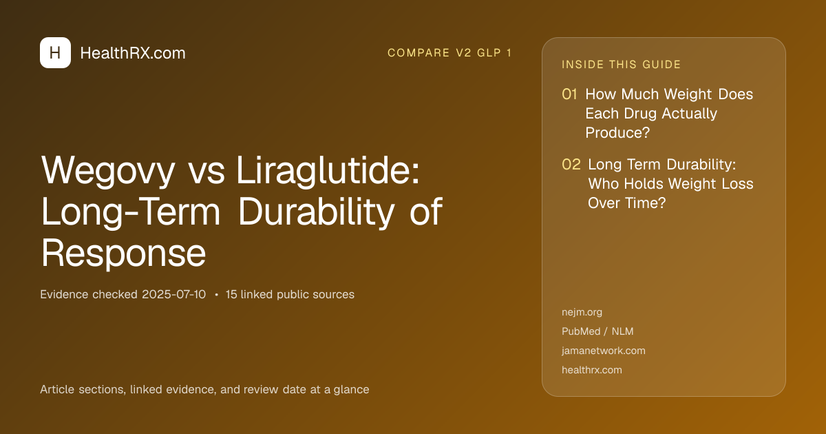 Evidence overview for Wegovy vs Liraglutide: Long-Term Durability of Response