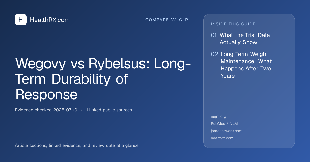 Evidence overview for Wegovy vs Rybelsus: Long-Term Durability of Response