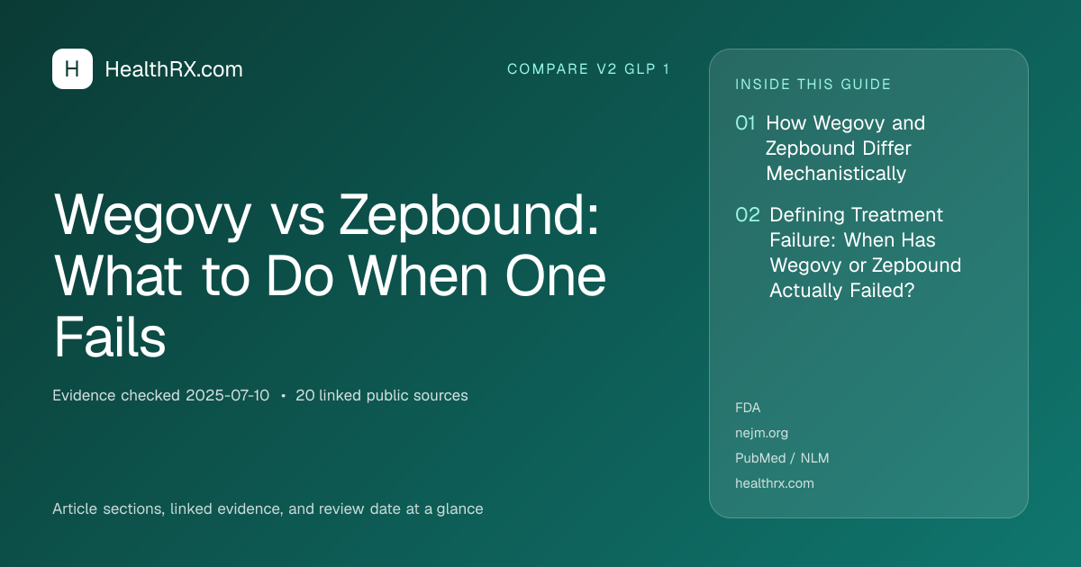Evidence overview for Wegovy vs Zepbound: What to Do When One Fails