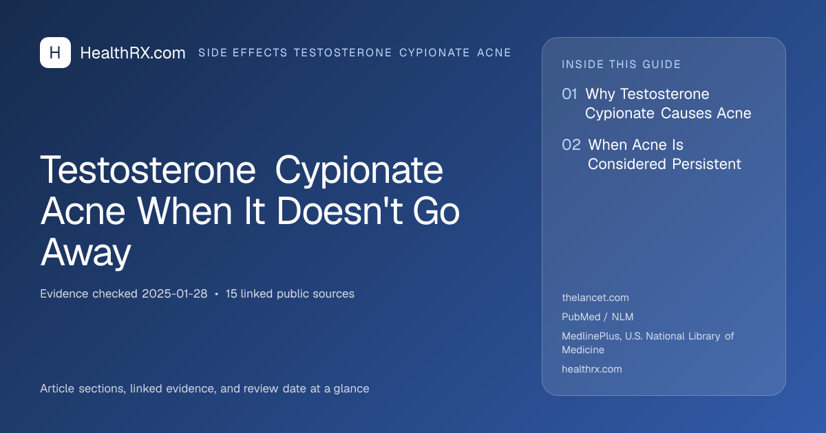 Evidence overview for Testosterone Cypionate Acne When It Doesn't Go Away