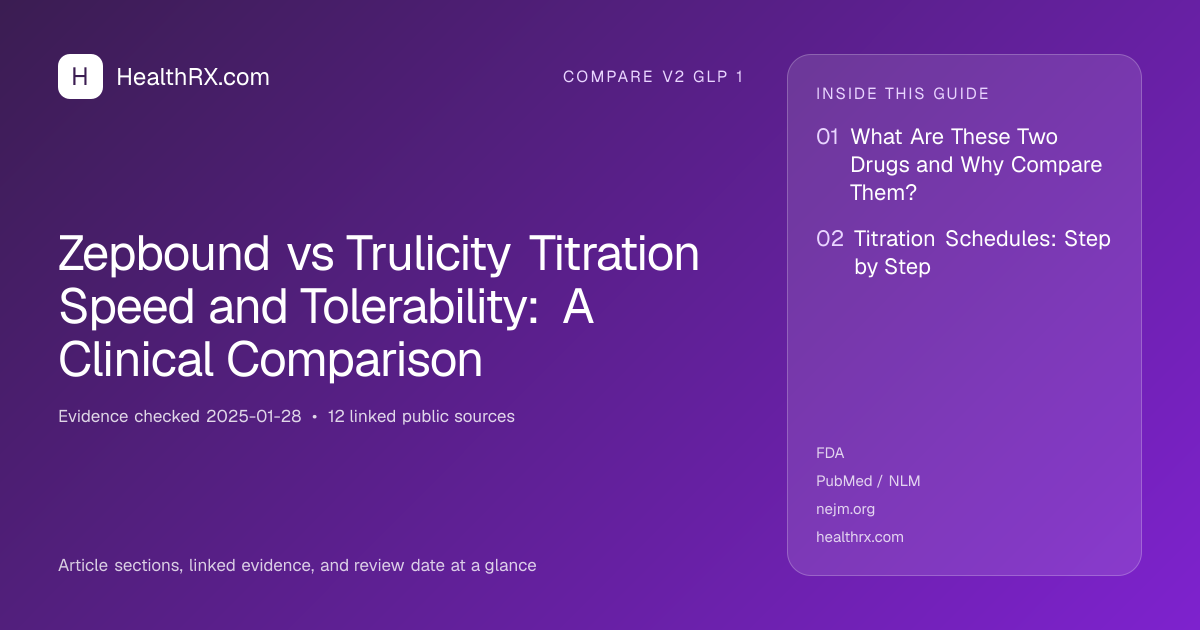 Evidence overview for Zepbound vs Trulicity Titration Speed and Tolerability: A Clinical Comparison