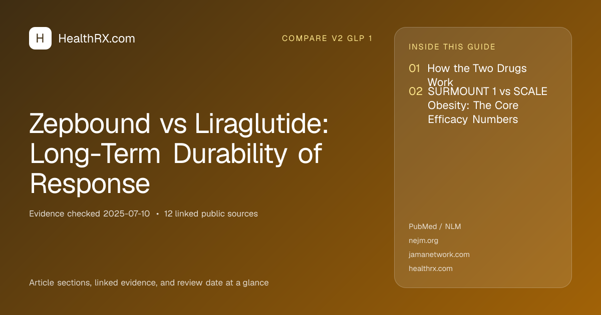 Evidence overview for Zepbound vs Liraglutide: Long-Term Durability of Response