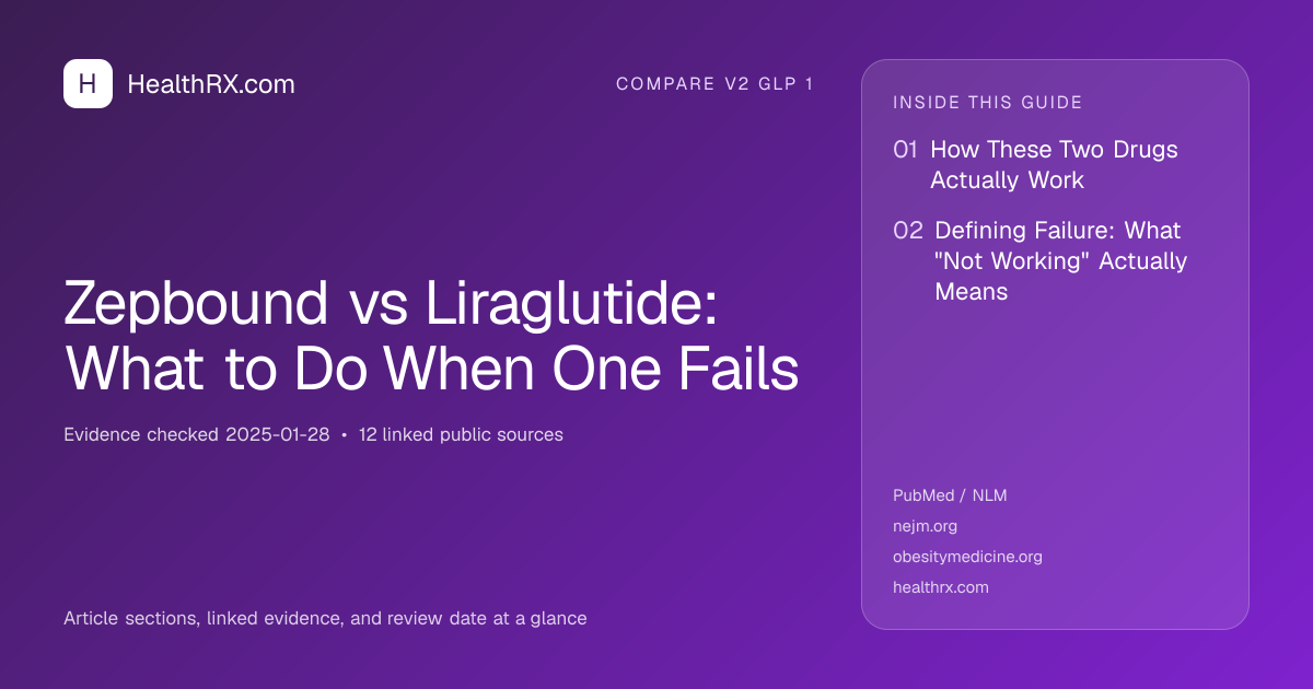 Evidence overview for Zepbound vs Liraglutide: What to Do When One Fails