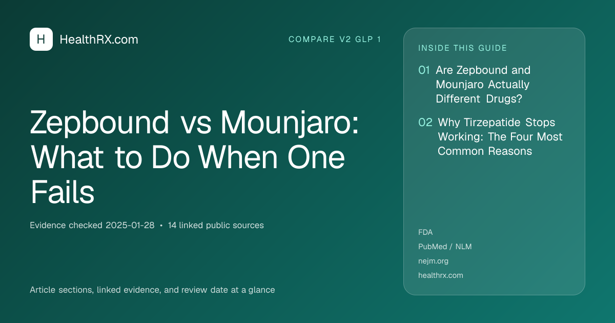 Evidence overview for Zepbound vs Mounjaro: What to Do When One Fails