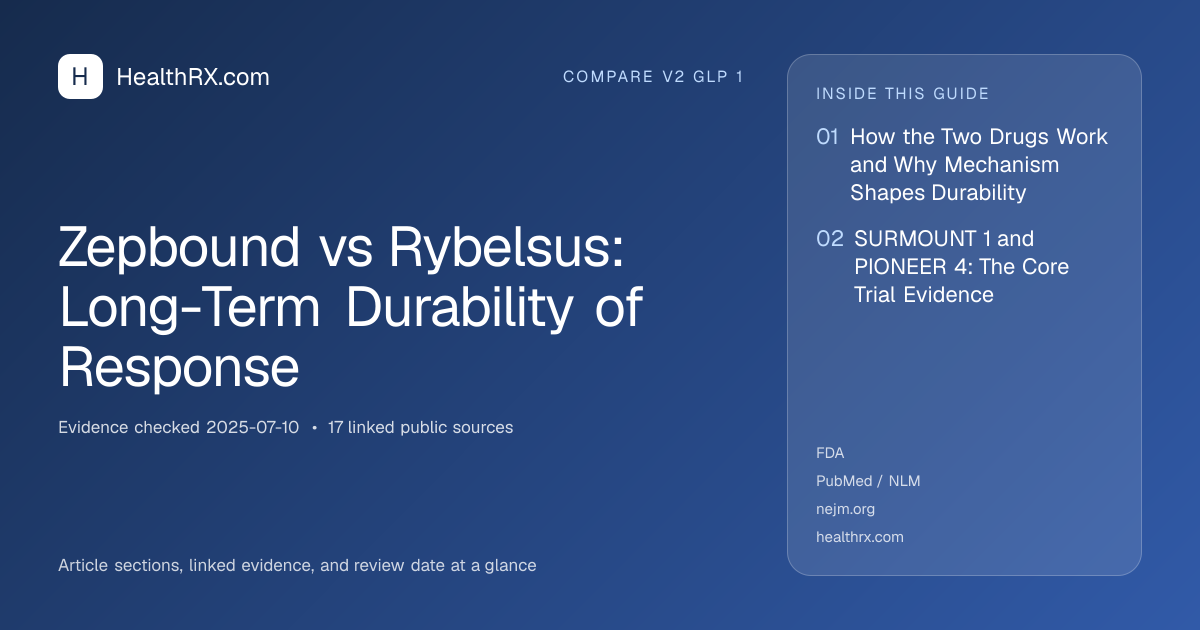 Evidence overview for Zepbound vs Rybelsus: Long-Term Durability of Response