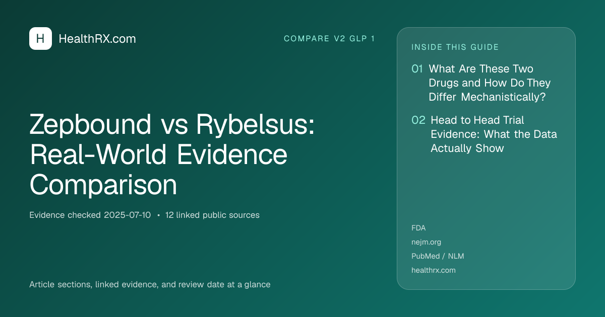 Evidence overview for Zepbound vs Rybelsus: Real-World Evidence Comparison