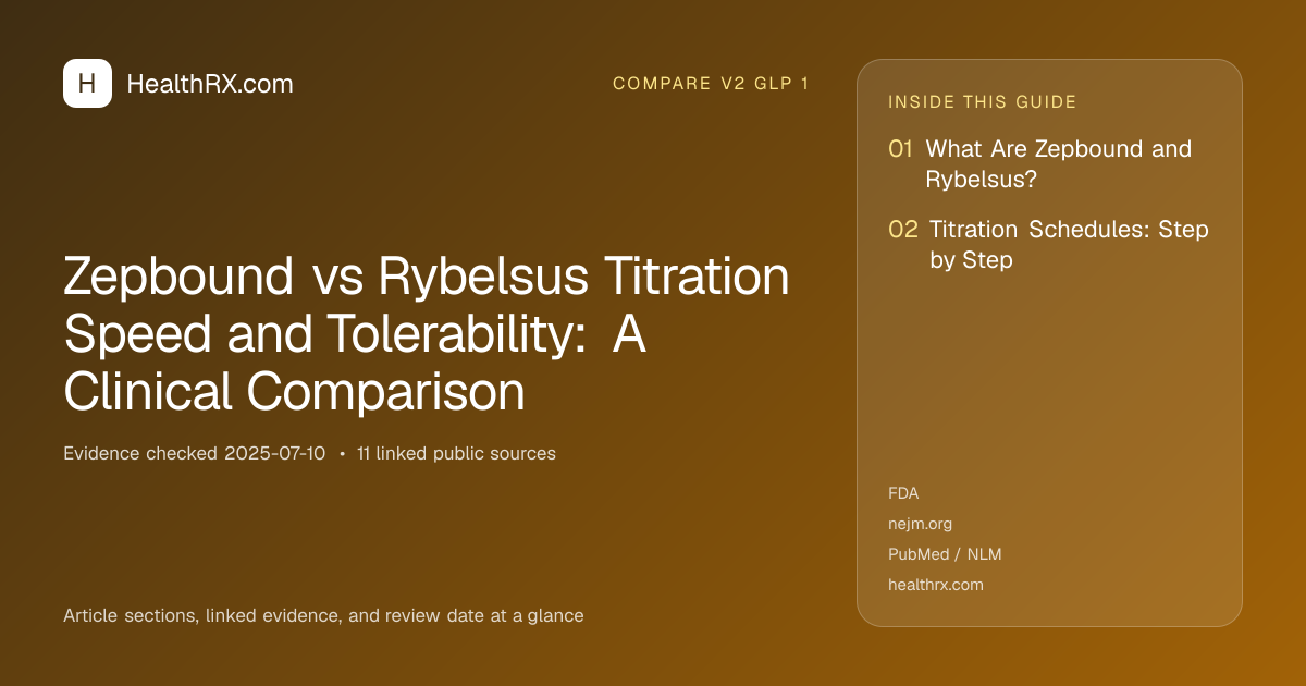 Evidence overview for Zepbound vs Rybelsus Titration Speed and Tolerability: A Clinical Comparison