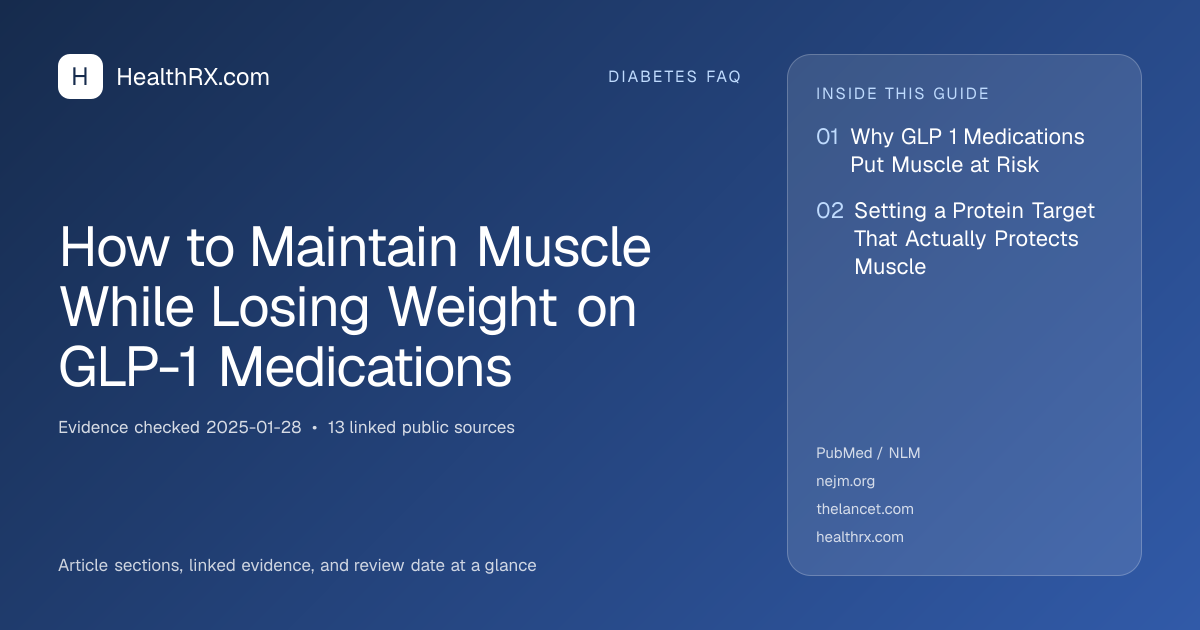 Evidence overview for How to Maintain Muscle While Losing Weight on GLP-1 Medications
