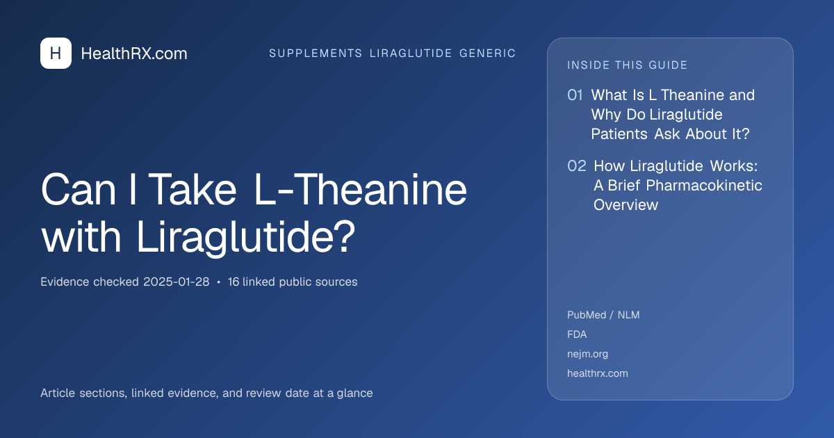 Evidence overview for Can I Take L-Theanine with Liraglutide?