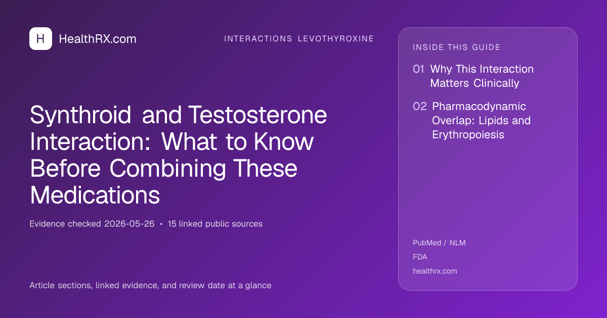 Synthroid and Testosterone Interaction: What to Know Before Combining ...